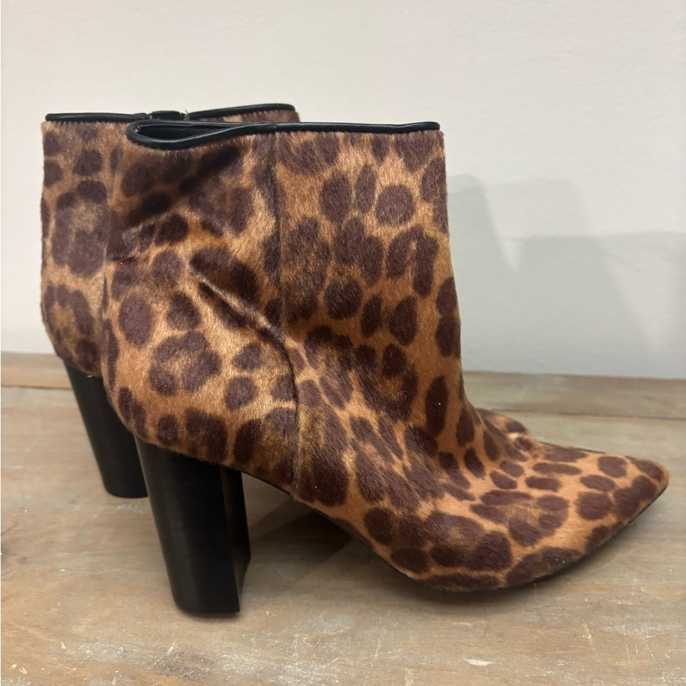 NWT-Nine West Leopard Print Ankle Boots 6.5 - Picture 4 of 6